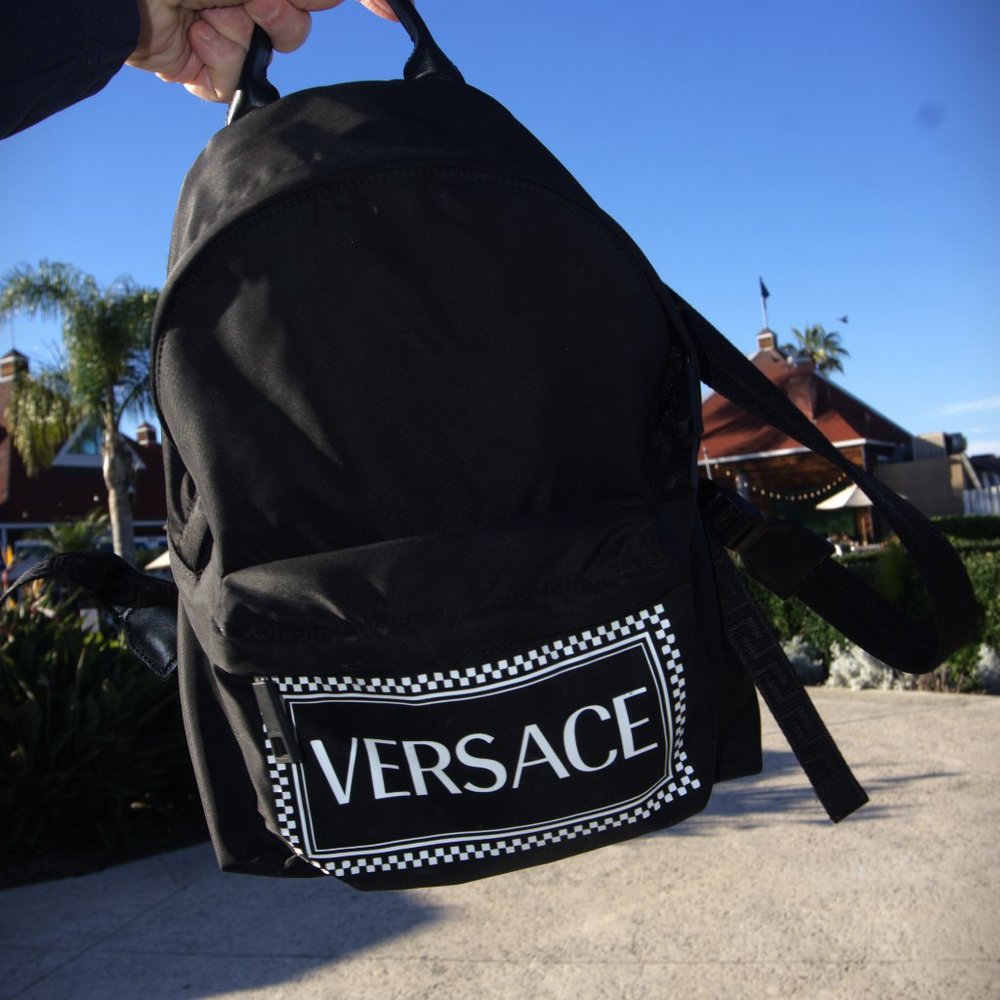Versace Logo Nylon Backpack - Picture 16 of 16